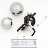 Chehalis Muurlamp LED Zwart, 2-lichts