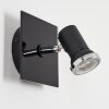 Lanrigan Muurlamp Chroom, Zwart, 1-licht