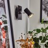 Lanrigan Muurlamp Chroom, Zwart, 1-licht