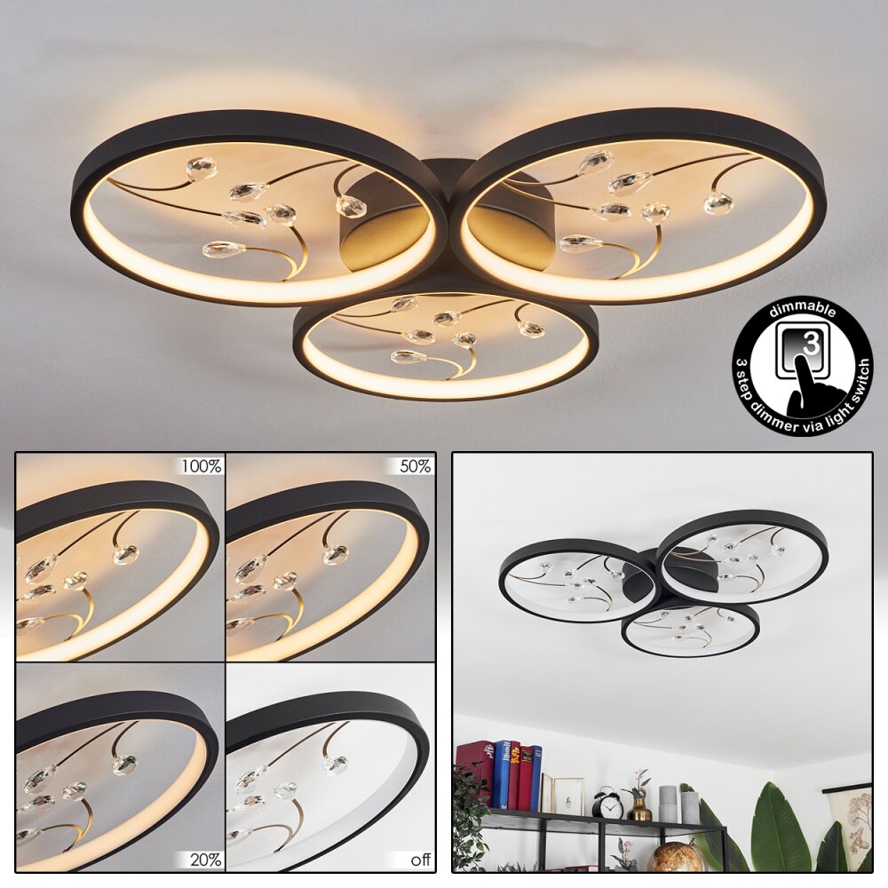 Fombillou Plafondlamp LED Zwart, 1-licht main product photo