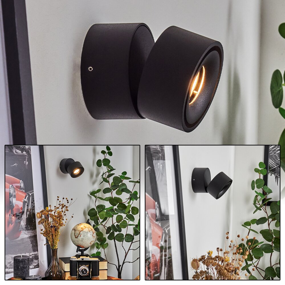 Laonsana Muurlamp LED Zwart, 1-licht main product photo