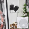 Laonsana Muurlamp LED Zwart, 1-licht