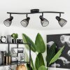 Malawi Plafondlamp Zwart, 1-licht