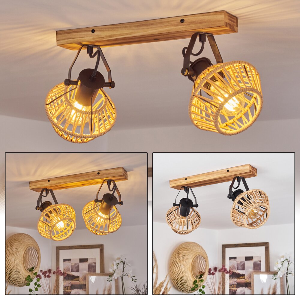 Auboncourt Plafondlamp Natuurlijke kleuren, 2-lichts main product photo