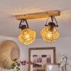 Auboncourt Plafondlamp Natuurlijke kleuren, 2-lichts