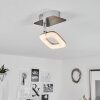 Villenauxe Plafondlamp LED Chroom, Nikkel mat, 1-licht