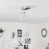 Villenauxe Plafondlamp LED Chroom, Nikkel mat, 1-licht