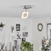 Villenauxe Plafondlamp LED Chroom, Nikkel mat, 1-licht