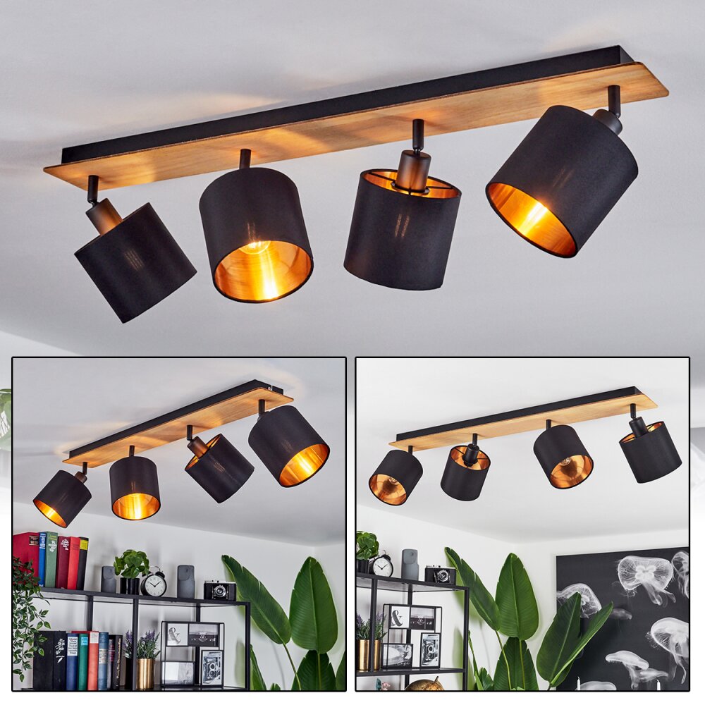 Alsen Plafondlamp Natuurlijke kleuren, Zwart, 4-lichts main product photo