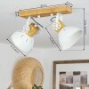 Orny Plafondlamp Natuurlijke kleuren, Wit, 2-lichts