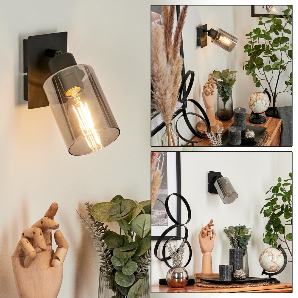 Hunouri Muurlamp Zwart, 1-licht main product photo
