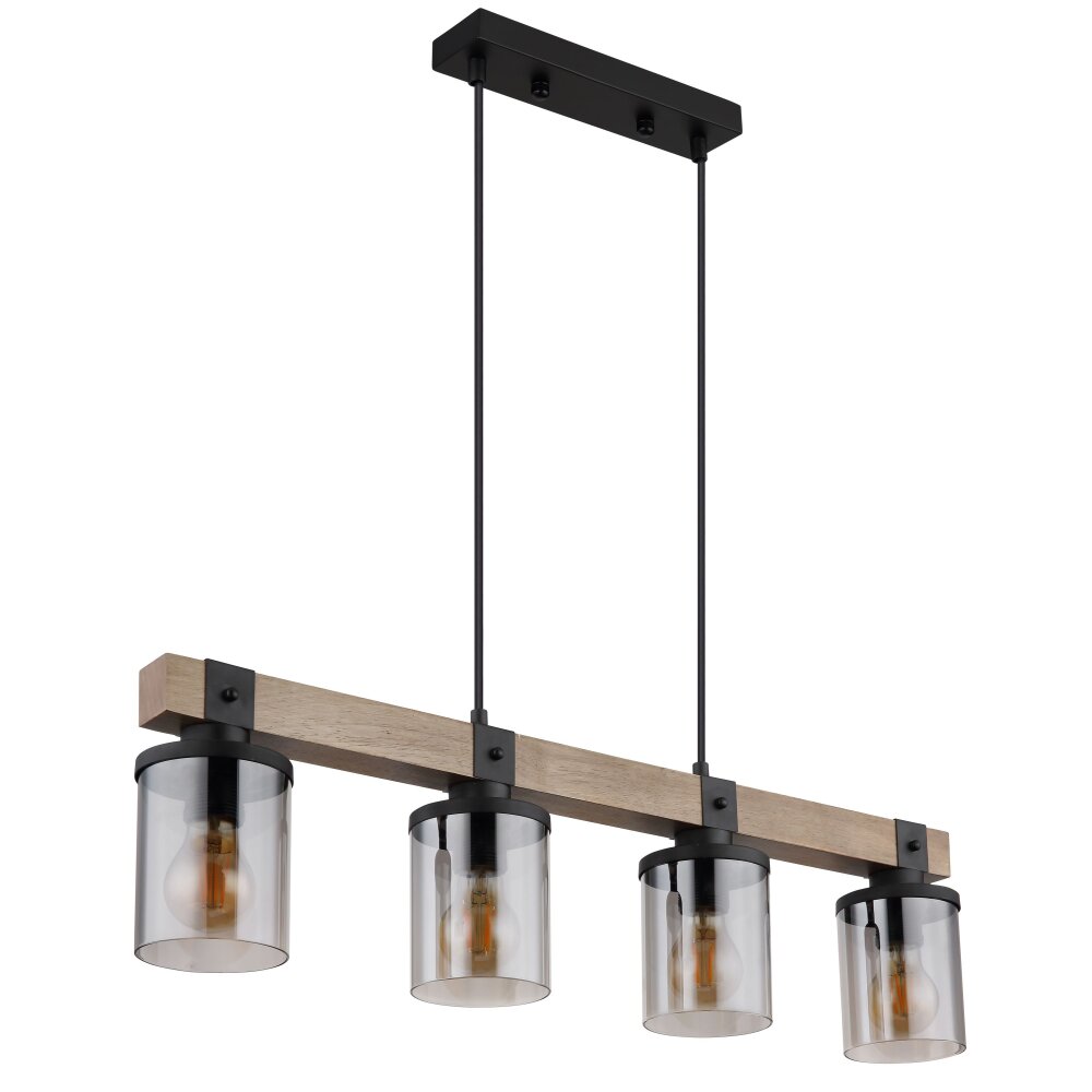 Globo LILA Hanglamp Bruin, Zwart, 4-lichts
