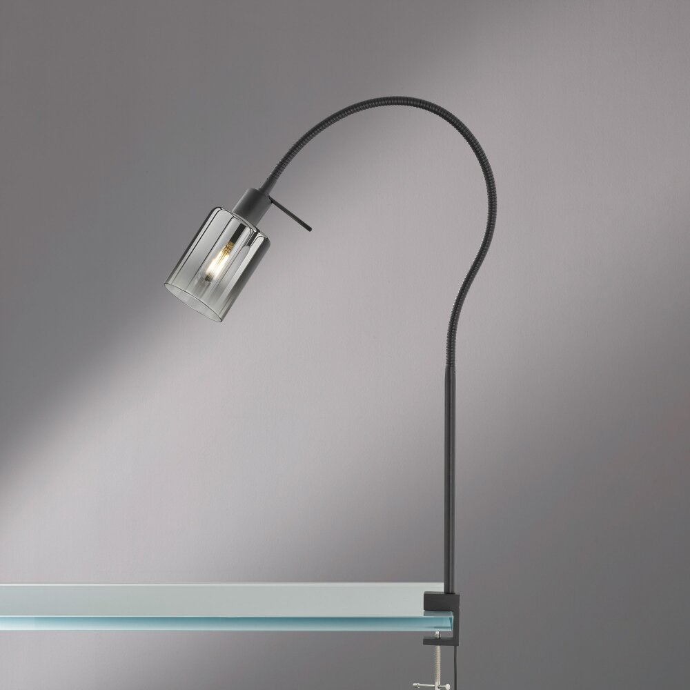 Fischer & Honsel Iska Klemlamp Zwart, 1-licht main product photo