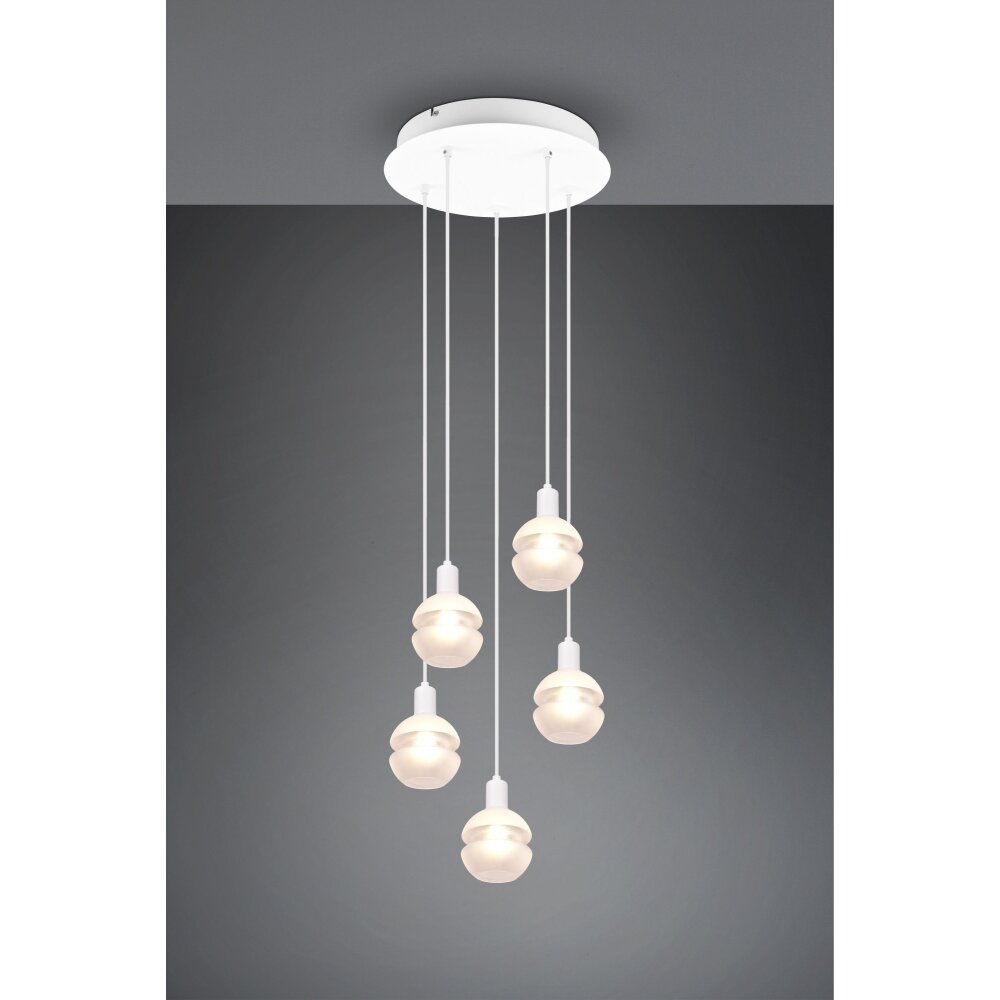 Trio Mela Hanglamp Wit, 5-lichts main product photo