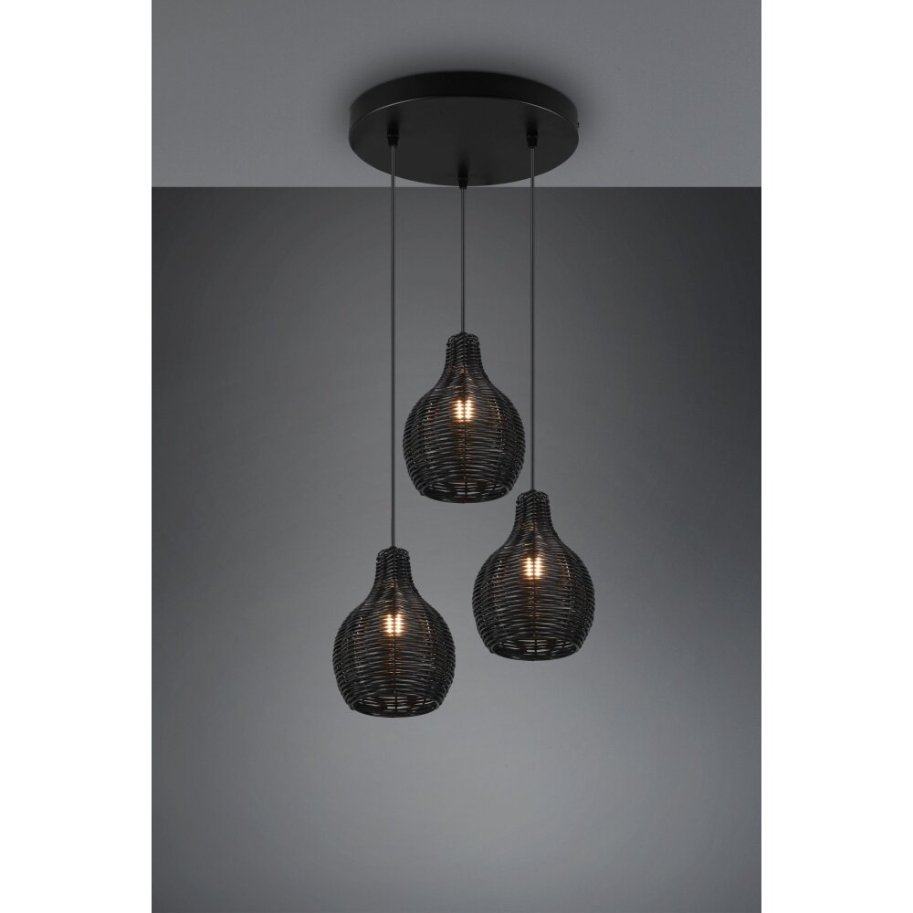 Reality Sprout Hanglamp Zwart, 3-lichts main product photo