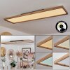 Longvic Plafondpaneel LED Bruin, houtlook, Zwart, 1-licht
