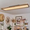 Longvic Plafondpaneel LED Bruin, houtlook, Zwart, 1-licht