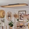 Longvic Plafondpaneel LED Bruin, houtlook, Zwart, 1-licht