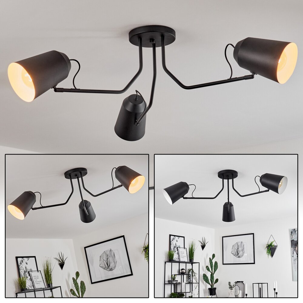 Sacriquier Plafondlamp Zwart, 3-lichts main product photo