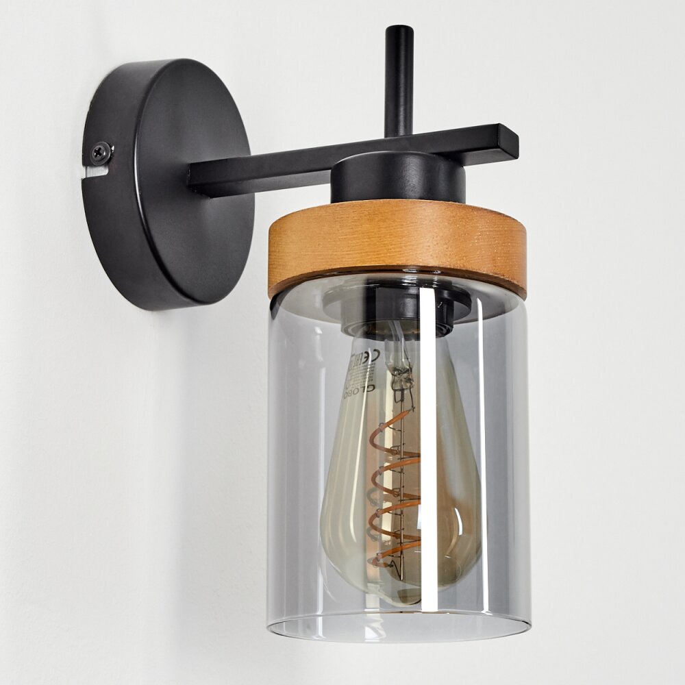 Amignon Muurlamp Natuurlijke kleuren, Zwart, 1-licht