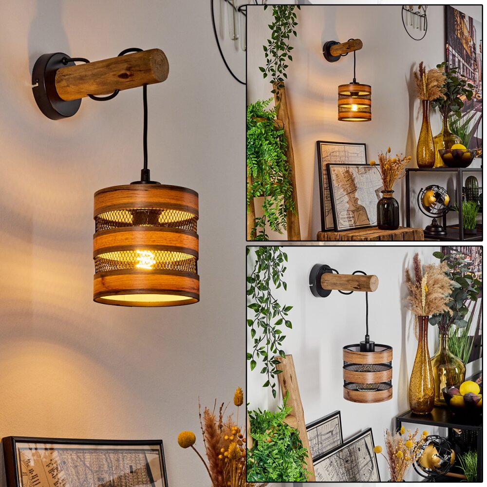 Anthe Muurlamp Natuurlijke kleuren, Zwart, 1-licht main product photo