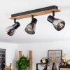 Murianette Plafondlamp Natuurlijke kleuren, Zwart, 3-lichts