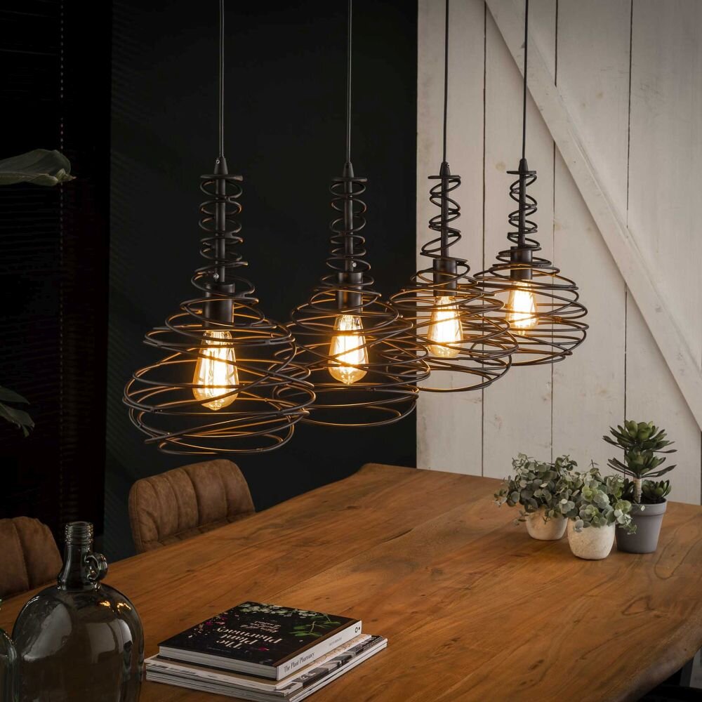 Walterswald Hanglamp Zwart, 4-lichts main product photo