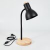 Kerzellec Tafellamp Hout licht, Zwart, 1-licht
