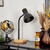 Kerzellec Tafellamp Hout licht, Zwart, 1-licht