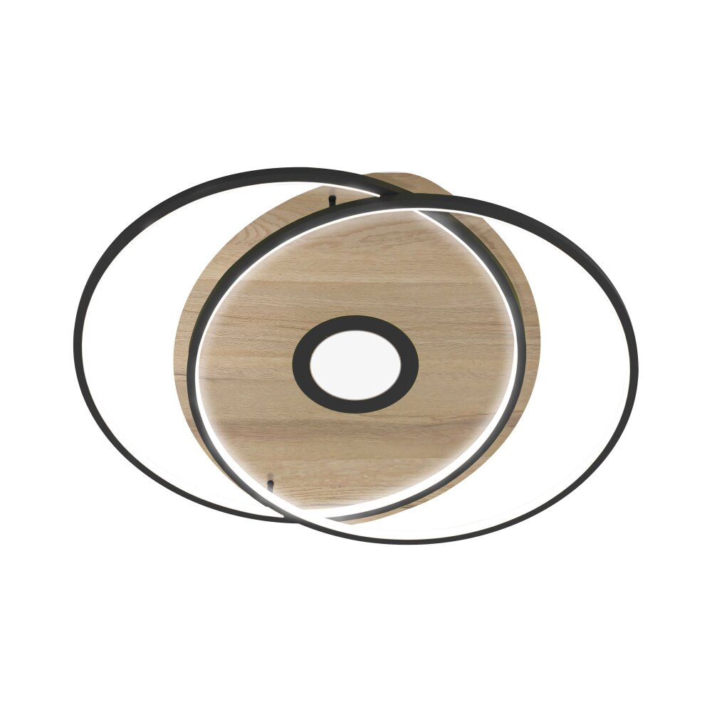 Paul Neuhaus Q-AMIRA Plafondlamp LED Hout licht, 1-licht, Afstandsbediening main product photo