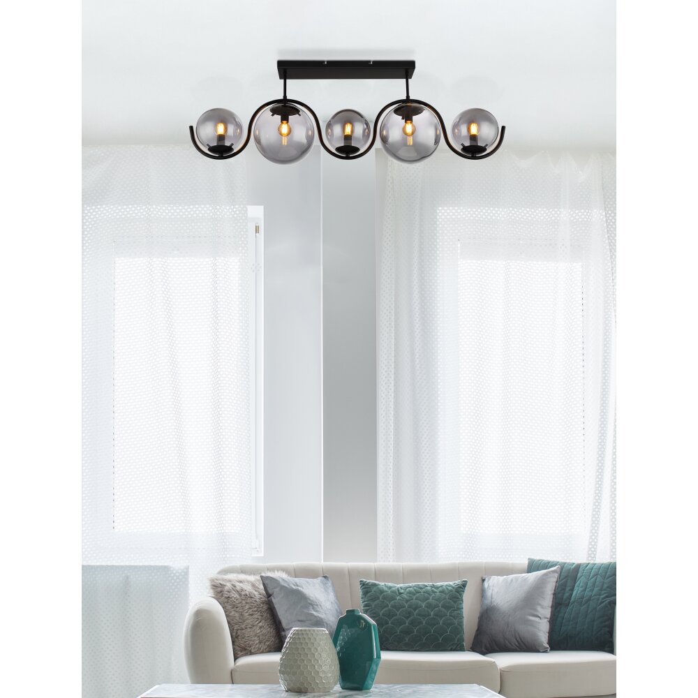 Globo PORRY Plafondlamp Zwart, 5-lichts main product photo