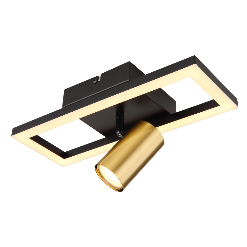 Globo MARRIE Muurlamp LED Messing, Zwart, 1-licht main product photo