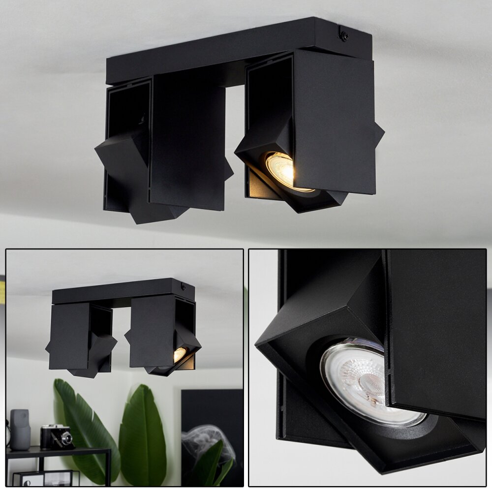 Prassinet Plafondlamp Zwart, 2-lichts main product photo