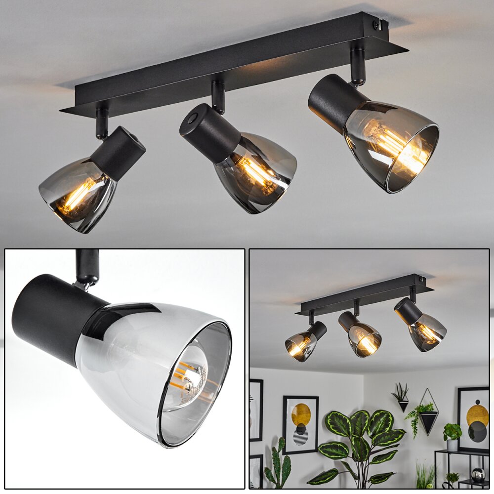 Murianette Plafondlamp Zwart, 3-lichts main product photo