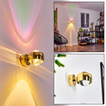 Sapri Muurlamp Goud, 1-licht