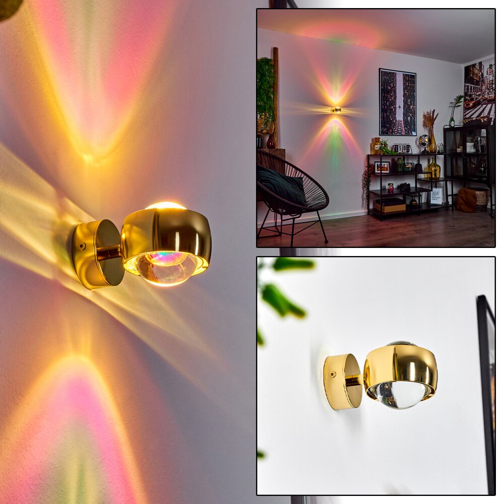 Sapri Muurlamp Goud, 1-licht main product photo