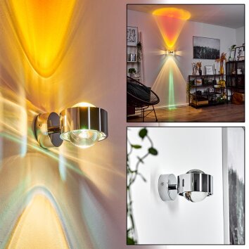 Sapri Muurlamp Chroom, 1-licht Sapri Muurlamp Chroom, 1-licht