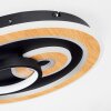 Xamontarupt Plafondlamp LED Bruin, houtlook, Zwart, 1-licht, Afstandsbediening