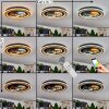 Xamontarupt Plafondlamp LED Bruin, houtlook, Zwart, 1-licht, Afstandsbediening