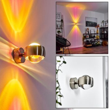 Sapri Muurlamp Nikkel mat, 1-licht Sapri Muurlamp Nikkel mat, 1-licht