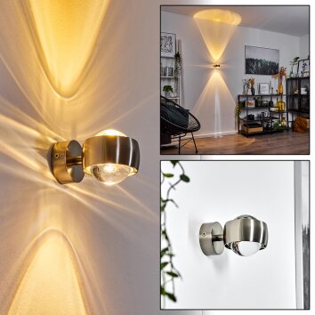 Sapri Muurlamp Nikkel mat, 1-licht Sapri Muurlamp Nikkel mat, 1-licht