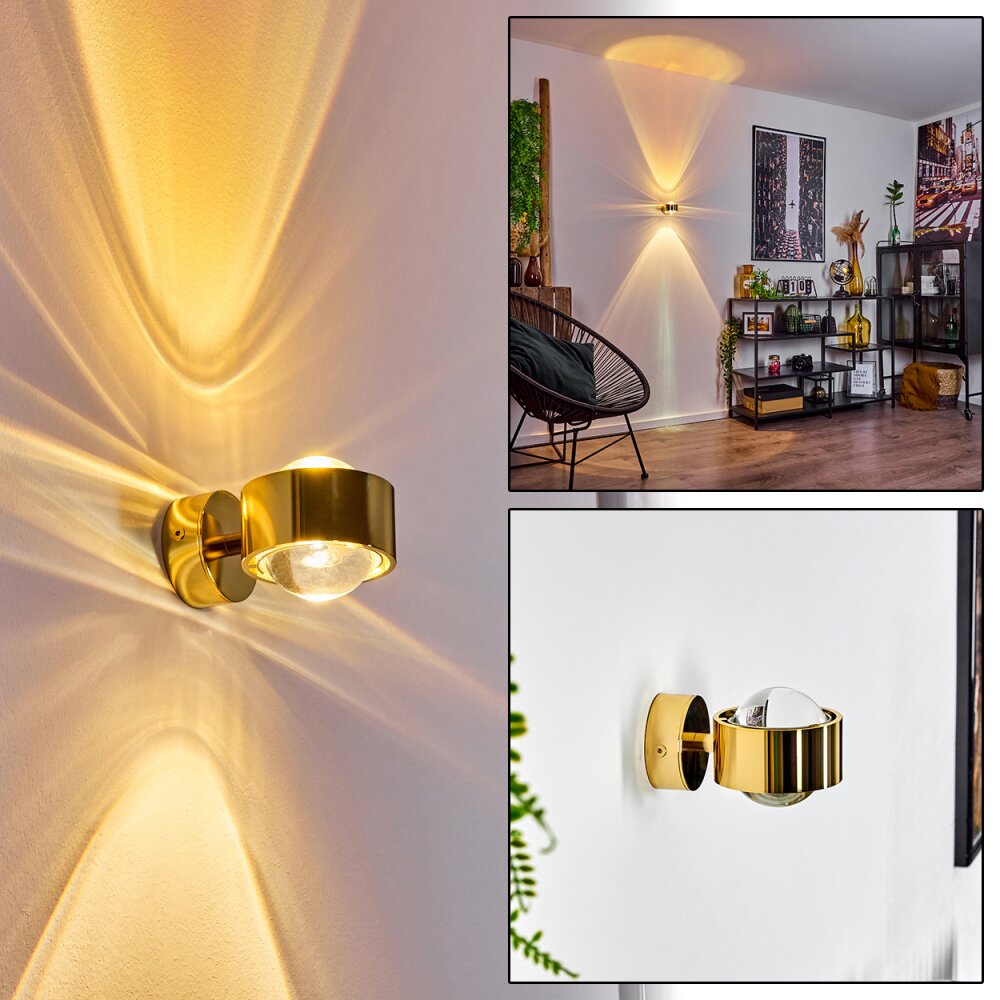 Sapri Muurlamp Goud, 1-licht main product photo