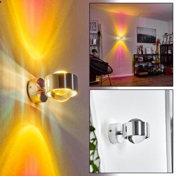 Sapri Muurlamp Zilver, 1-licht