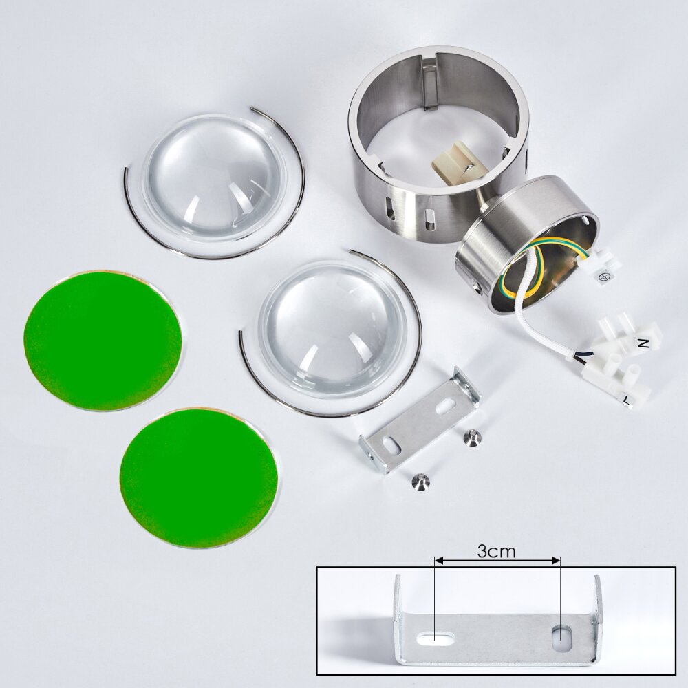 Sapri Muurlamp Nikkel mat, 1-licht