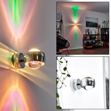Sapri Muurlamp Chroom, 1-licht
