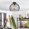 Mossay Plafondlamp Zwart, 1-licht