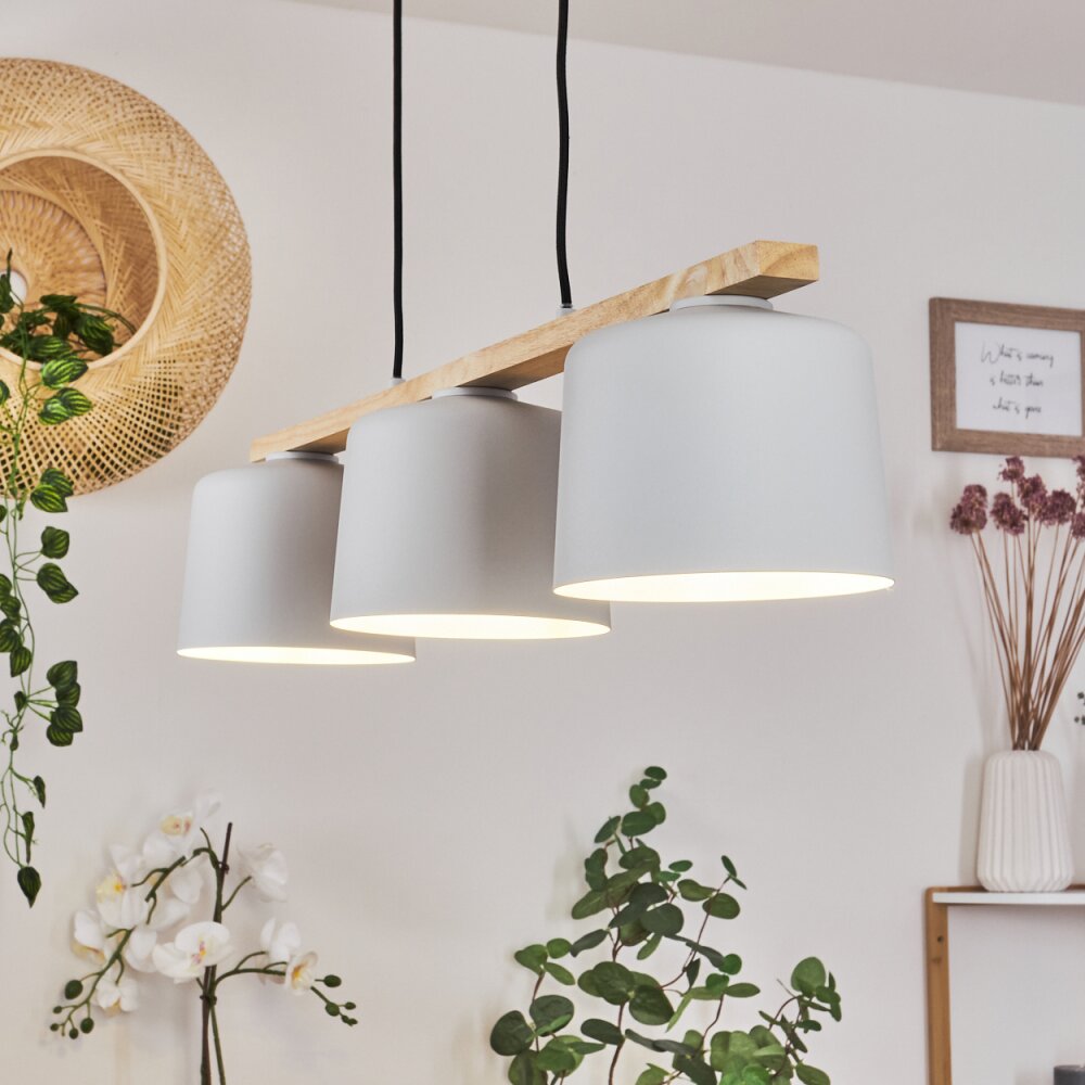 Combarbala Hanglamp Grijs, Natuurlijke kleuren, 3-lichts