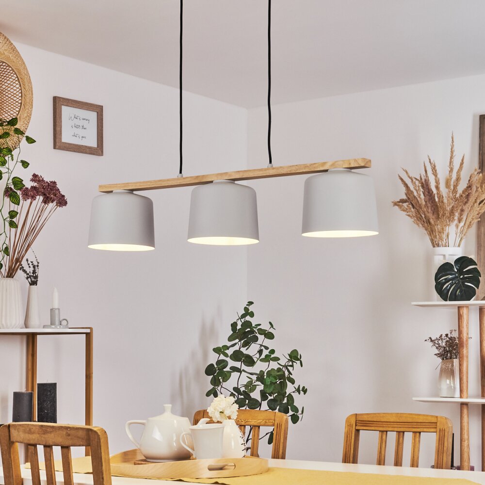 Combarbala Hanglamp Grijs, Natuurlijke kleuren, 3-lichts