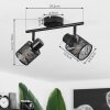 Roto Plafondlamp Zwart, 2-lichts