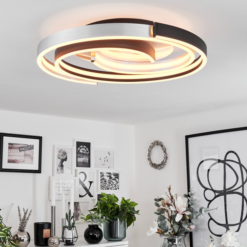 Golega Plafondlamp LED Aluminium, Zwart, 1-licht